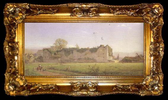 framed  Henry George Hine,RI Amberley Castle (mk46), ta009-2